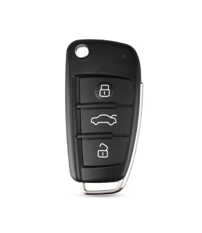 XEOD Autosleutelbehuizing - sleutelbehuizing auto - sleutel - Autosleutel / 3-Knops geschikt voor Audi