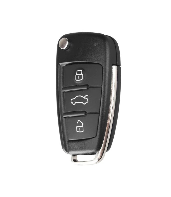 XEOD Autosleutelbehuizing - sleutelbehuizing auto - sleutel - Autosleutel / 3-Knops geschikt voor Audi