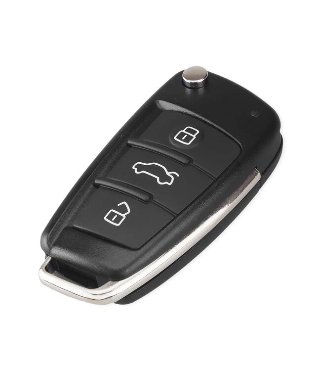 XEOD Autosleutelbehuizing - sleutelbehuizing auto - sleutel - Autosleutel / 3-Knops geschikt voor Audi