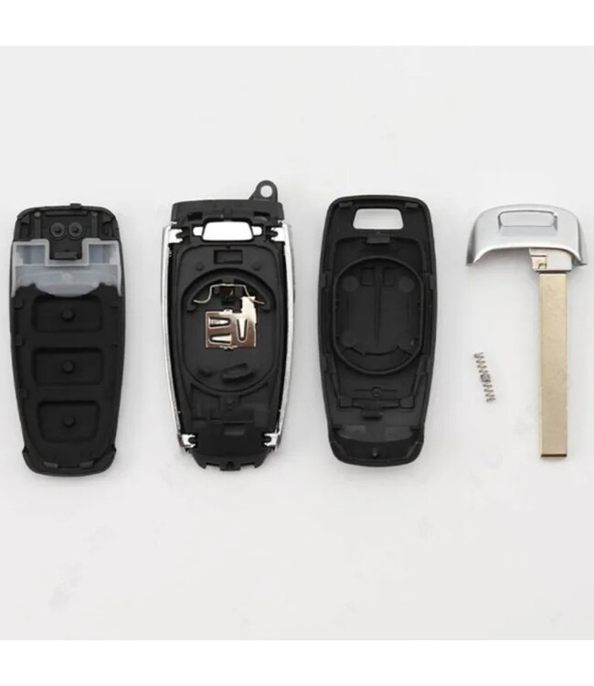 XEOD Autosleutelbehuizing - sleutelbehuizing auto - sleutel - Autosleutel / 3-Knops geschikt voor Audi