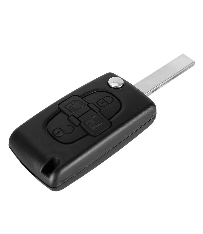 XEOD Autosleutelbehuizing - sleutelbehuizing auto - sleutel - Autosleutel / Geschikt voor: Peugeot 4 knops HU83 CE0523