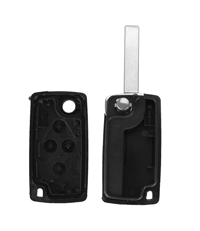 XEOD Autosleutelbehuizing - sleutelbehuizing auto - sleutel - Autosleutel / Geschikt voor: Peugeot 4 knops HU83 CE0523