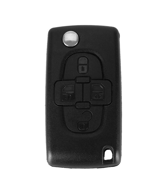 XEOD Autosleutelbehuizing - sleutelbehuizing auto - sleutel - Autosleutel / Geschikt voor: Peugeot 4 knops VA2 CE0536