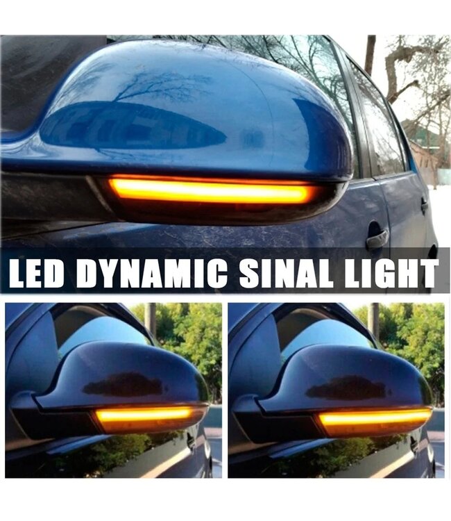 XEOD Dynamische LED richtingaanwijzer geschikt voor Volkswagen Golf 5 & Passat - Canbus - Spiegel knipperlicht - Buitenspiegel - Set van 2