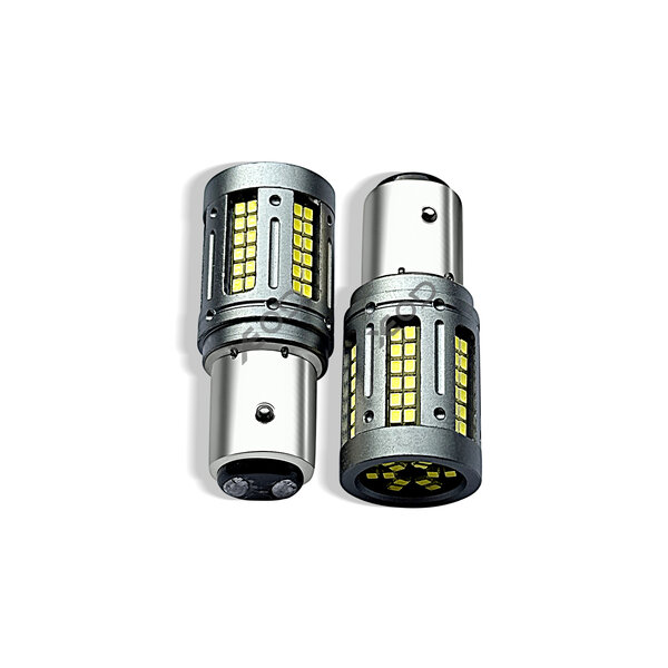 2x LED P21/5W 1157 BAY15D Remlicht Lampen Rood 900 Lumen - 12V