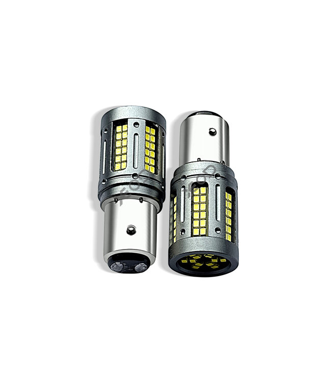 XEOD Xtreme P21/5W / BAY15D / 1157 - LED Duplo Lampen - Dagrijverlichting - Achterlichten - Stadslicht - Remlicht - LED - Canbus - Autolampen - 6000K Helder Wit - 12V - 2 Stuks