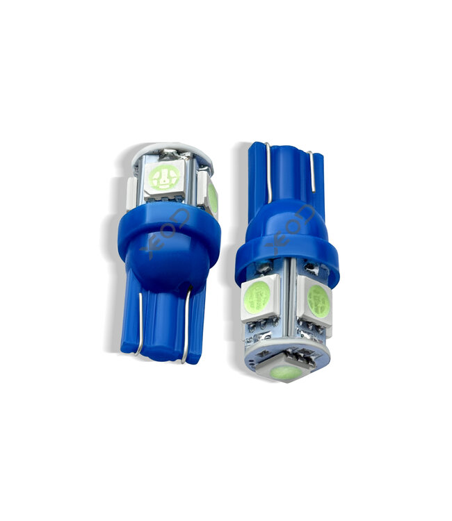 XEOD  W5W T10 LED Ijsblauw – Interieur - Exterieur - Stadslicht - Kenteken - Markering – 2 stuks
