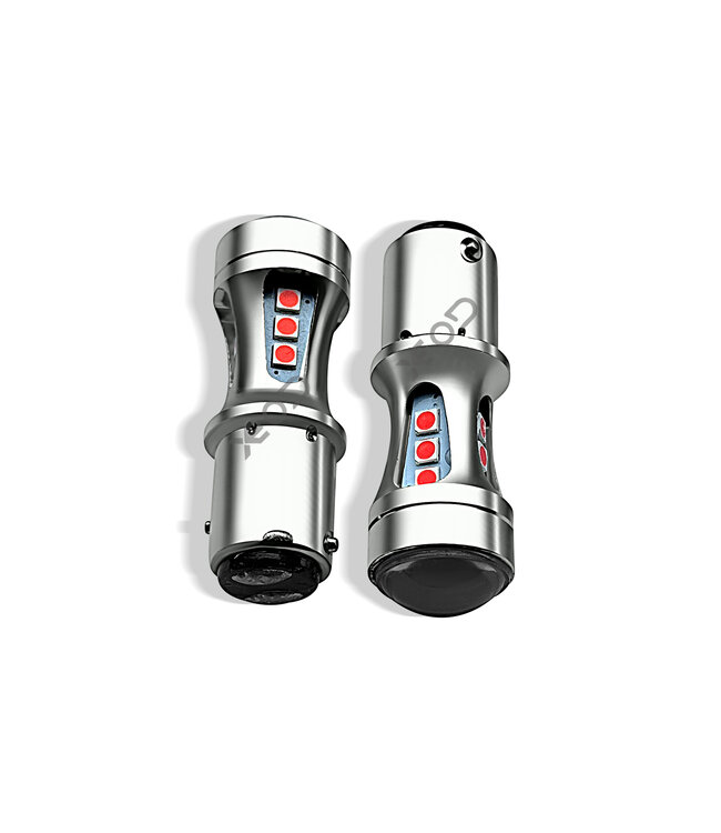 XEOD Pro Line Lampen set – P21/5W BAY15D 1157 LED – Rood licht canbus - Interieurlicht - Achterlicht - Ambiant light – 2 stuks