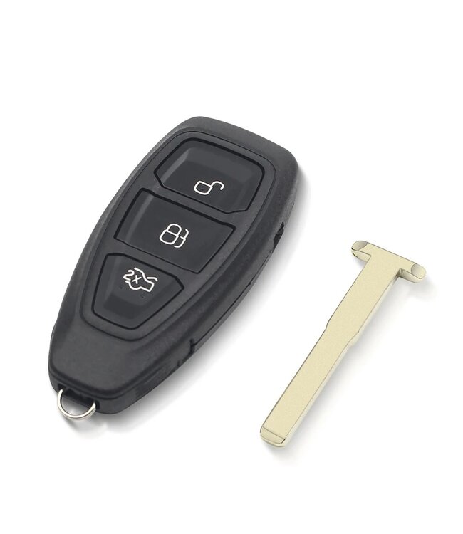 XEOD Autosleutelbehuizing - sleutelbehuizing auto - sleutel - Autosleutel Geschikt voor: Ford 3 knops keyless sleutel