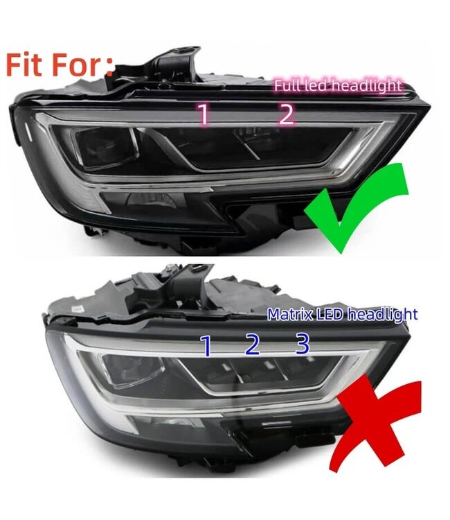 XEOD LED DRL Module Links 8V0998473B geschikt voor Audi A3 8V Facelift - Canbus - Hoge kwaliteit - Dagrijverlichting - Dagrijlicht - Dagrij verlichting - 1 stuks