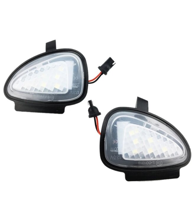 XEOD LED spiegel verlichting - 6000K - Instapverlichting - Plug en play - Geschikt voor: Volkswagen Golf 6 - Tiguan - Touran - Jetta - Sharan - Canbus - 2 stuks 6000K