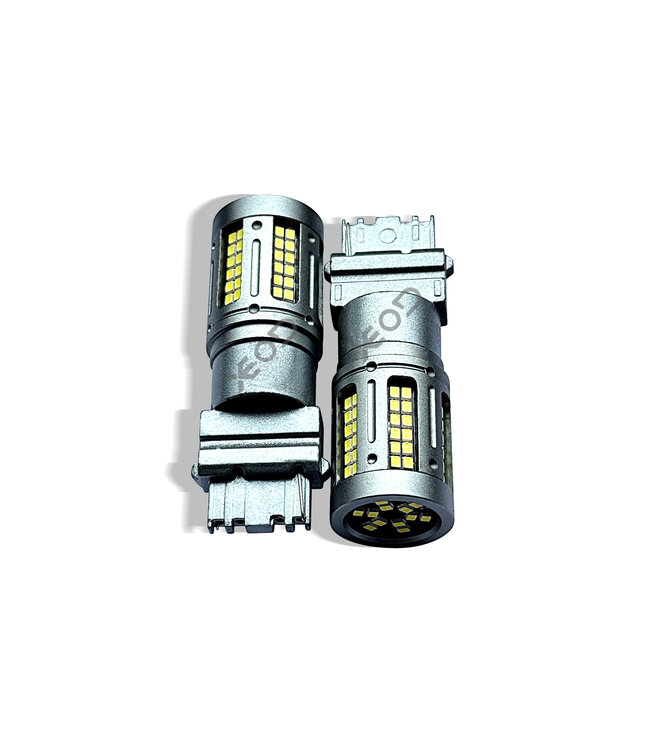 XEOD T25 / P27/7W / 3157 - LED Duplo Lampen - Autolampen - Dagrijverlichting - Achterlichten - Stadslicht - Remlicht - LED - Canbus - Autolampen - 6000K Helder Wit - 12V - 2 Stuks