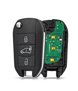 XEOD 3 knops klapsleutel geschikt voor Citroen / Peugeot ID4A 433MHZ FSK HU83 Bus