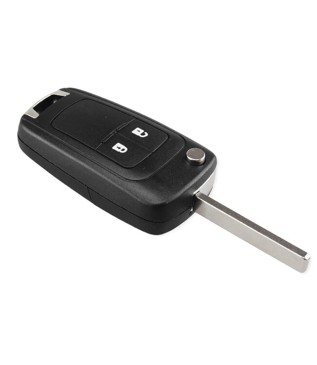XEOD Autosleutelbehuizing - sleutelbehuizing auto - sleutel - Autosleutel / Geschikt voor: Opel Chevrolet 2 knops klapsleutel