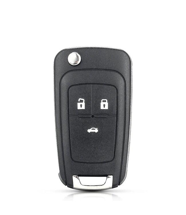 XEOD Autosleutelbehuizing - sleutelbehuizing auto - sleutel - Autosleutel / Geschikt voor: Opel 3 knops klapsleutel