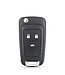 XEOD Klap sleutelbehuizing 3-knops Geschikt voor: Opel / Chevrolet
