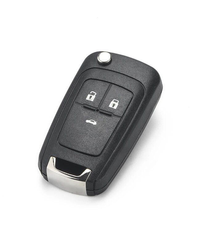 XEOD Autosleutelbehuizing - sleutelbehuizing auto - sleutel - Autosleutel / Geschikt voor: Opel 3 knops klapsleutel