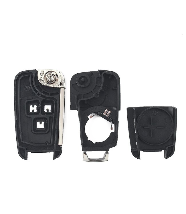 XEOD Autosleutelbehuizing - sleutelbehuizing auto - sleutel - Autosleutel / Geschikt voor: Opel 3 knops klapsleutel