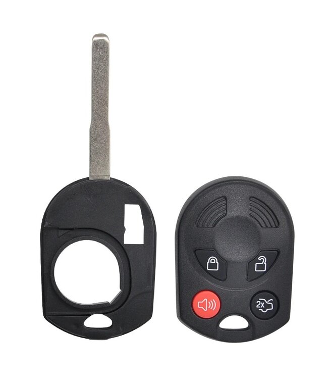 XEOD Autosleutelbehuizing - sleutelbehuizing auto - sleutel - Autosleutel / Geschikt voor: Ford 4 knops sleutel