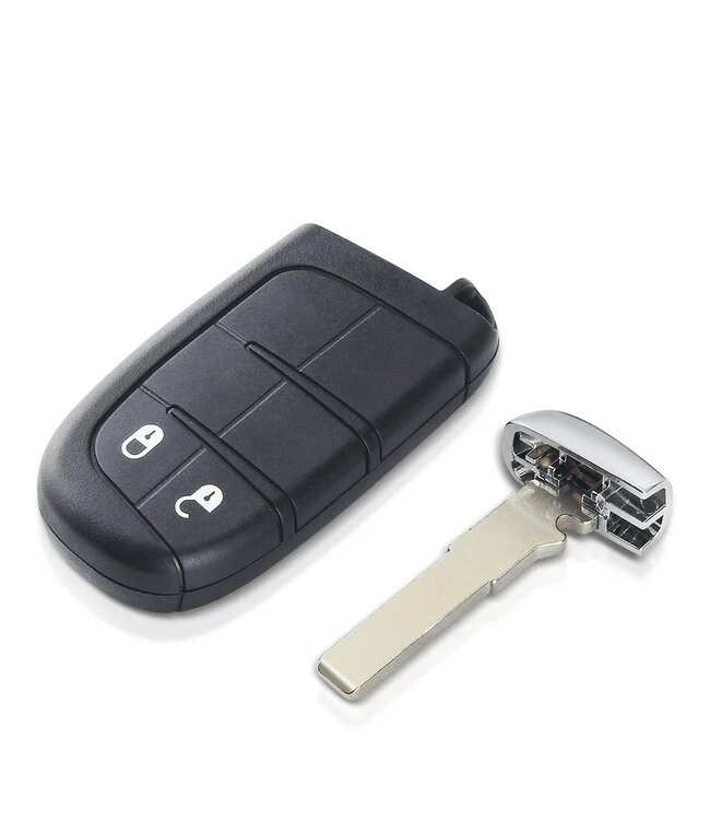 XEOD Autosleutelbehuizing - sleutelbehuizing auto - sleutel - Autosleutel / Geschikt voor: Dodge, Chrysler, Fiat & Jeep 2 knops