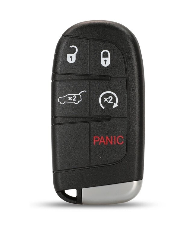 XEOD Autosleutelbehuizing - sleutelbehuizing auto - sleutel - Autosleutel / Geschikt voor: Dodge, Chrysler, Fiat & Jeep 5 knops Y160