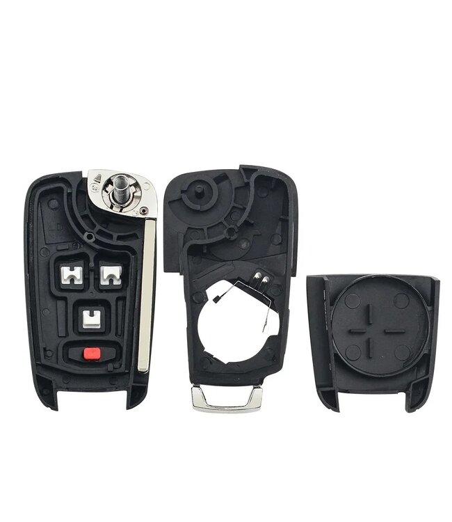 XEOD Autosleutelbehuizing - sleutelbehuizing auto - sleutel - Autosleutel / Geschikt voor: Opel & Chevrolet 5 knops klapsleutel -