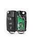 XEOD 3 knops klapsleutel geschikt voor Volkswagen - Seat - Skoda ID48 433MHZ