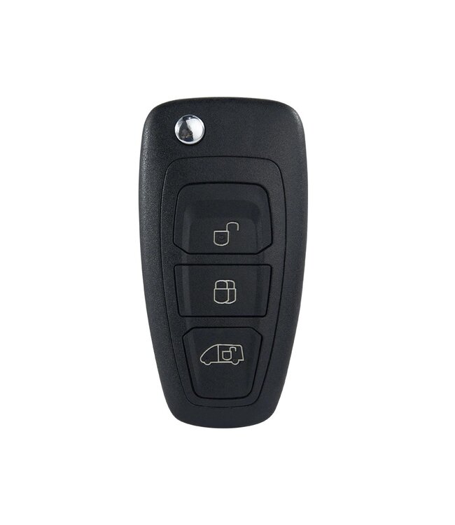 XEOD Autosleutelbehuizing - sleutelbehuizing auto - sleutel - Autosleutel / Geschikt voor: Ford 3 knops klap sleutel