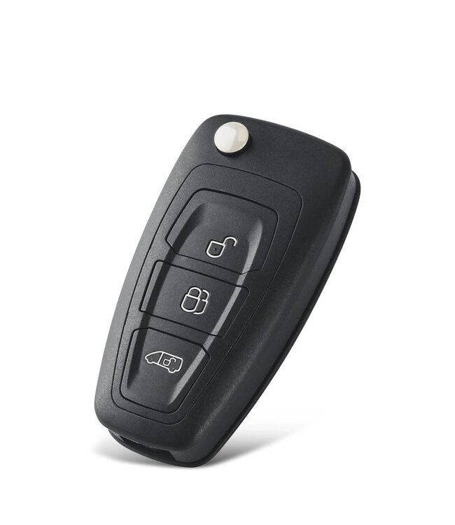 XEOD Autosleutelbehuizing - sleutelbehuizing auto - sleutel - Autosleutel / Geschikt voor: Ford 3 knops klap sleutel