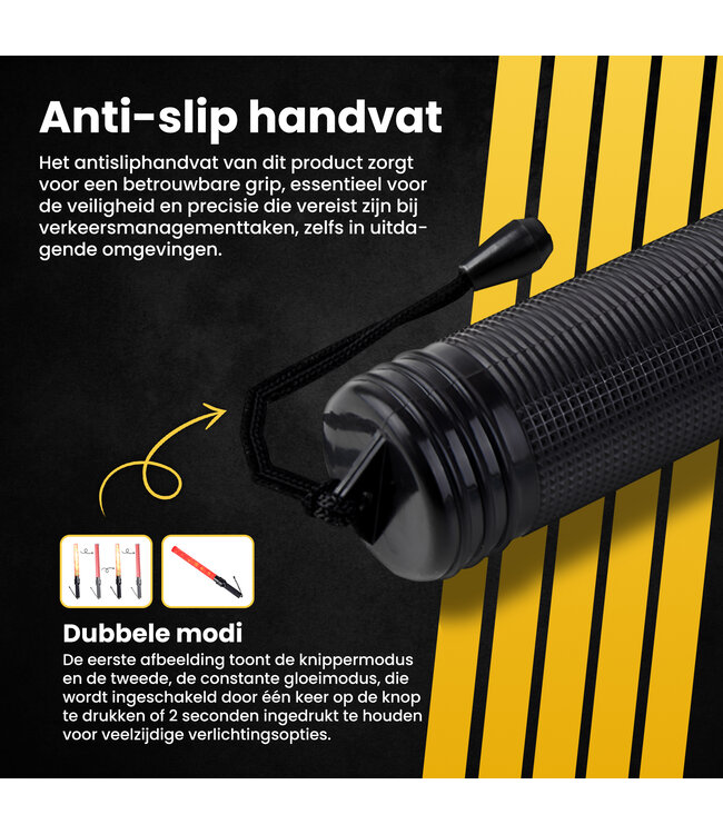 PROKING Toortslamp - LED oplaadbaar - Waarschuwingslicht - Waarschuwingslamp - Verkeerskegel - Rood