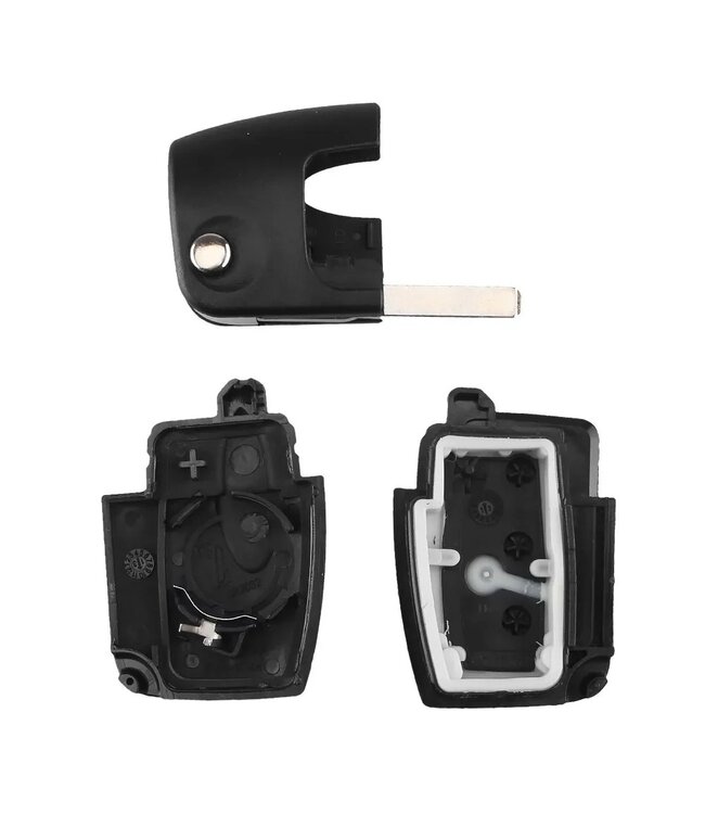 XEOD Autosleutelbehuizing - sleutelbehuizing auto - sleutel - Autosleutel / Geschikt voor: Ford 3 knops klap sleutel