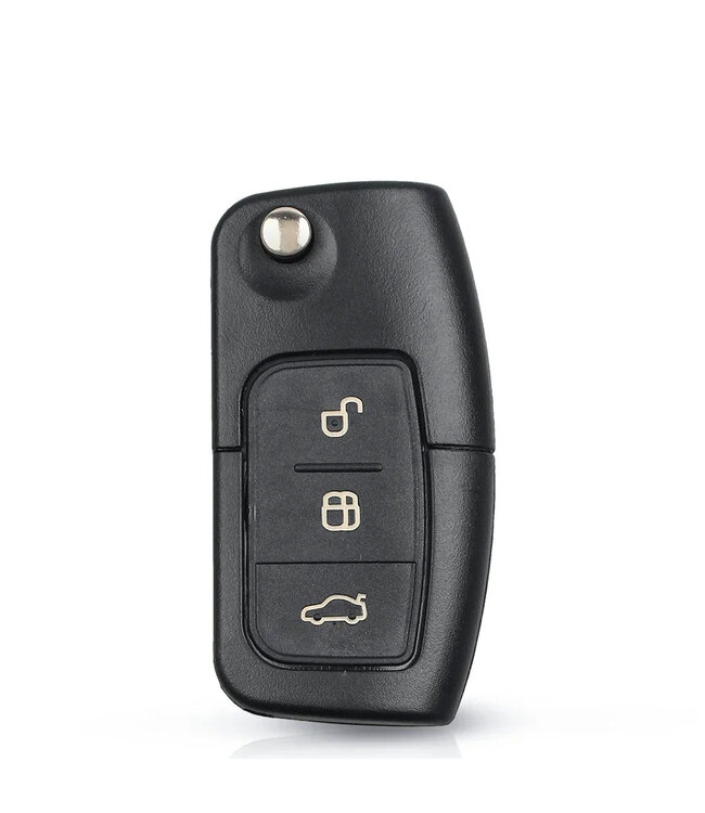 XEOD Autosleutelbehuizing - sleutelbehuizing auto - sleutel - Autosleutel / Geschikt voor: Ford 3 knops klap sleutel