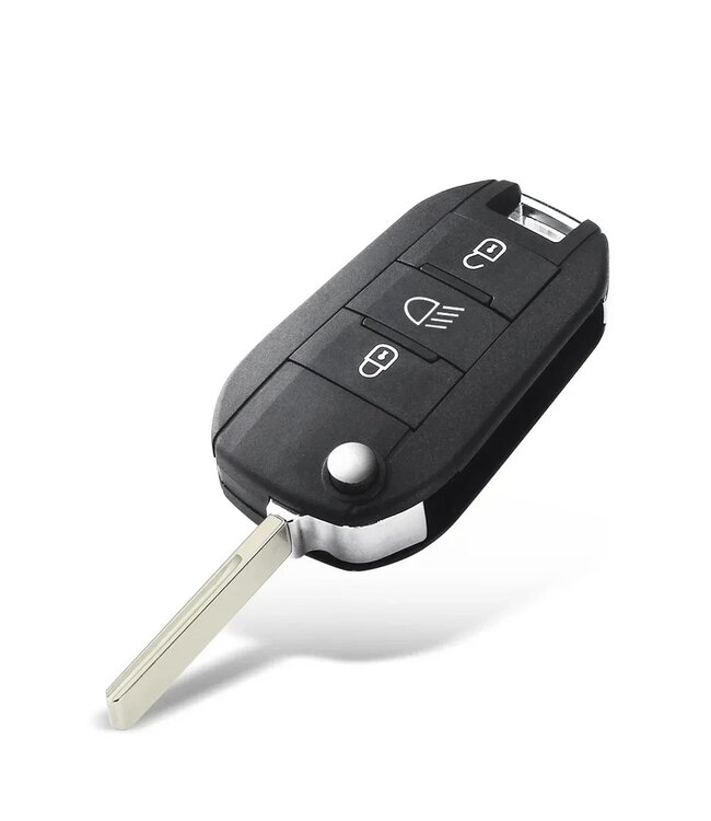 XEOD Autosleutelbehuizing - sleutelbehuizing auto - sleutel - Autosleutel geschikt voor: Peugeot - Citroen 3 Knops smart sleutel HU83