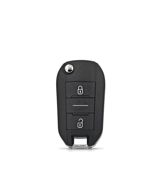 Autosleutelbehuizing - sleutelbehuizing auto - sleutel - Autosleutel geschikt voor: Peugeot - Citroen 2 Knops smart sleutel HU83