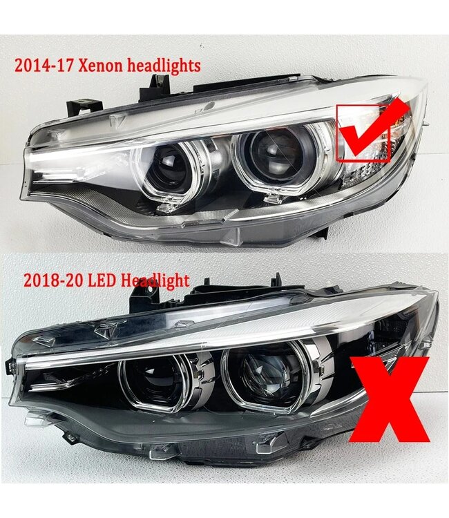 XEOD CSL LED DRL angel eyes modules Geel geschikt voor BMW F32 - F33 - F36 - F82 - F83 - 4 Serie - Voor Xenon koplampen - Complete set - Storingsvrij