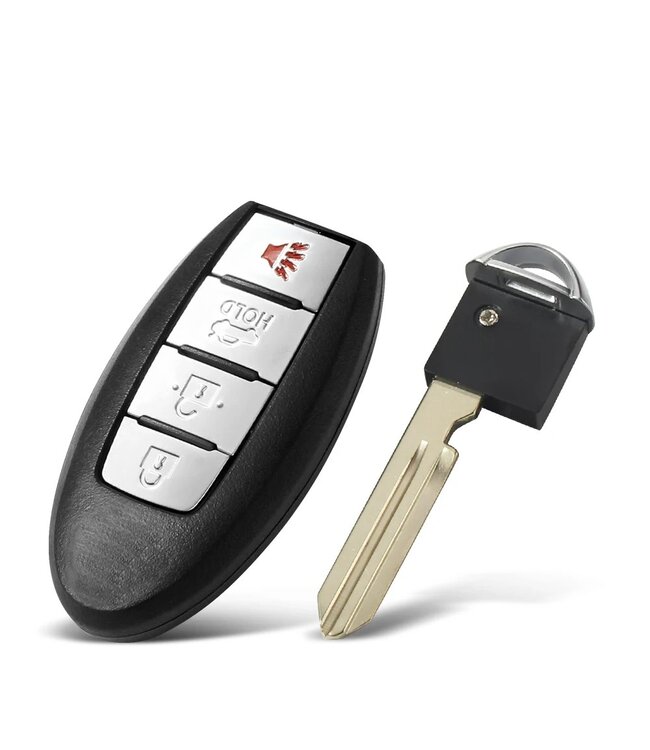 XEOD Autosleutelbehuizing - sleutelbehuizing auto - sleutel - Autosleutel / Geschikt voor: Nissan 370Z - Maxima & Infinity FX37 - QX70 - FX50 & QX56 4 knops