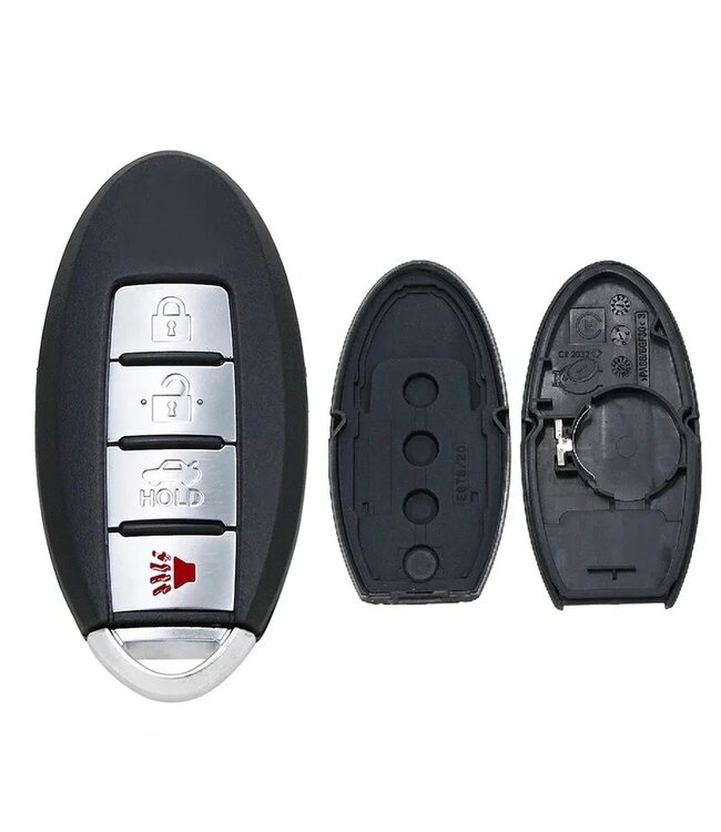 XEOD Autosleutelbehuizing - sleutelbehuizing auto - sleutel - Autosleutel / Geschikt voor: Nissan 370Z - Maxima & Infinity FX37 - QX70 - FX50 & QX56 4 knops