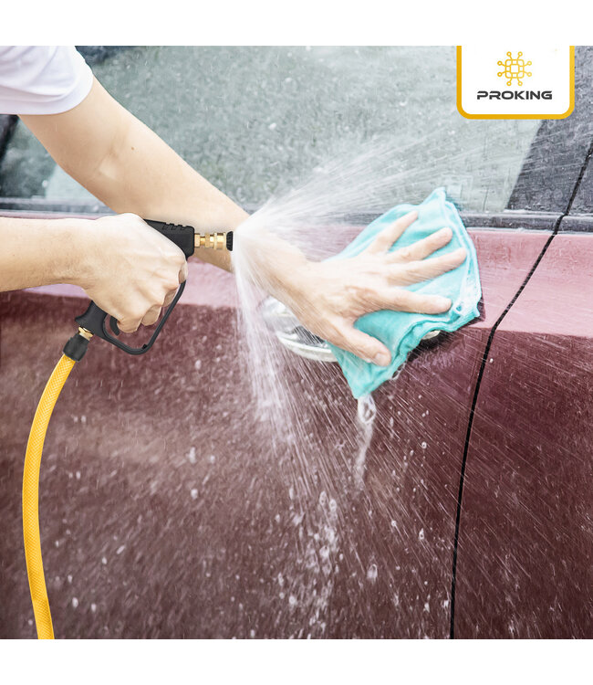 PROKING Short Trigger Gun - Hogedruk accessoires - Quick release voor Karcher - Auto wassen - Foam Gun - Incl 5 opzetstukken