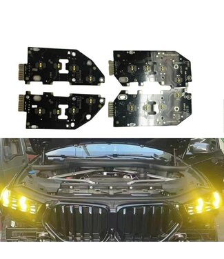 XEOD CSL LED DRL angel eyes modules Geel geschikt voor BMW X5 G18 & X6 G06 LCI