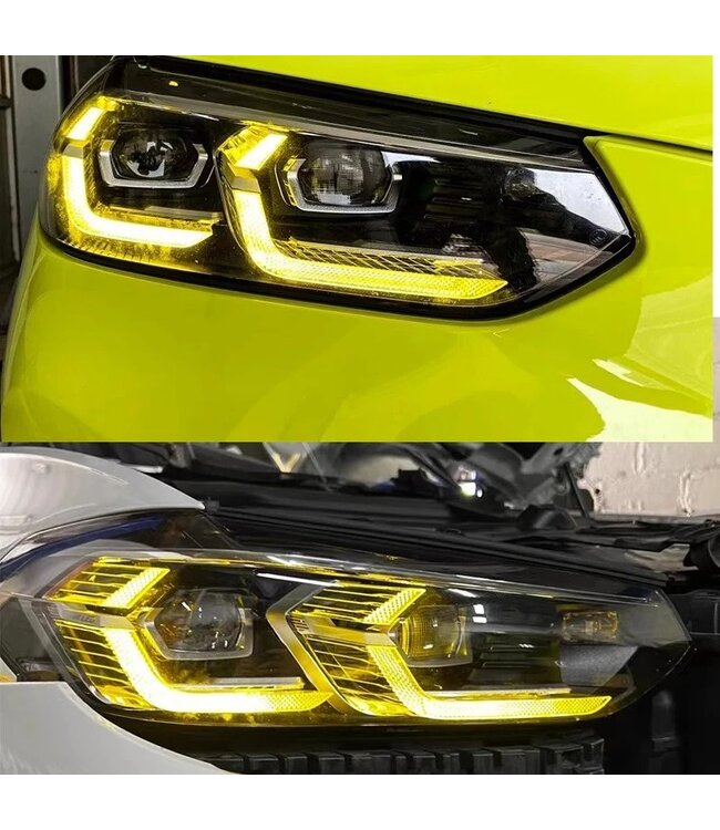 XEOD CSL LED DRL angel eyes modules Geel geschikt voor BMW X3 G01 G02 G08 - Laser koplampen - 4 stuks - Complete set