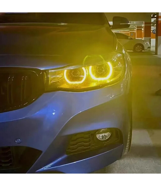 XEOD CSL LED DRL angel eyes modules Geel geschikt voor BMW 3 Serie F34 GT - LED GT koplampen - 4 stuks - Complete set