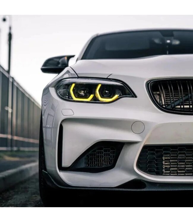 XEOD CSL LED DRL angel eyes modules Geel geschikt voor BMW 2 Serie F22 - F23 - F87 LCI - LED koplampen - 4 stuks - Complete set