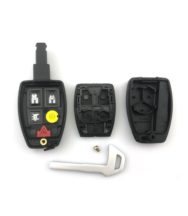 XEOD Autosleutelbehuizing - sleutelbehuizing auto - sleutel - Autosleutel / 5-knops passend voor Volvo Smart key 5 knops C40 - C70 - S40 - S70 - S90 - V40 - V50 - V90 - XC70 en XC90