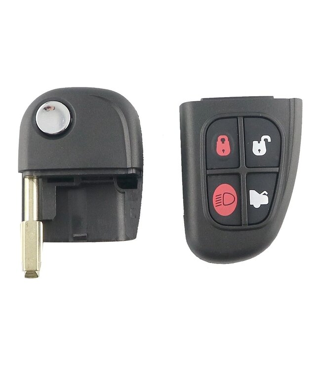XEOD Autosleutelbehuizing - sleutelbehuizing auto - sleutel - Autosleutel / Geschikt voor: Jaguar 4 knops