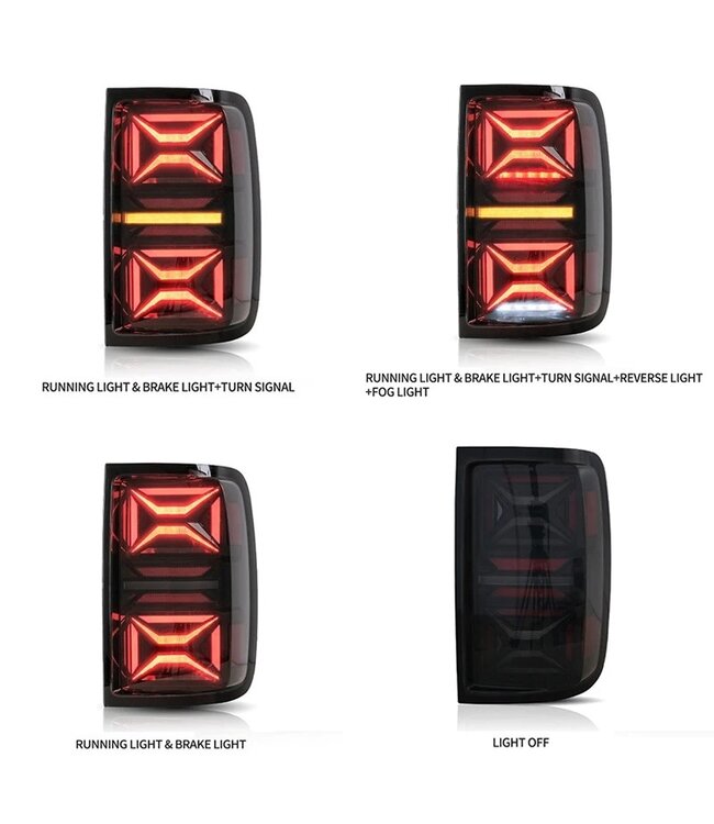 Amarok Full LED achterlichten smoked