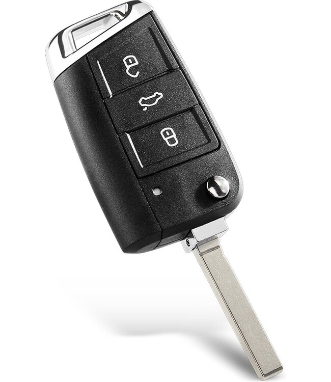 XEOD Autosleutelbehuizing - sleutelbehuizing auto - sleutel - Autosleutel / Geschikt voor: Volkswagen Golf 7 HU162T