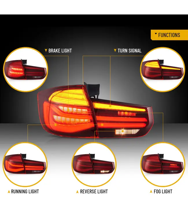 BMW 3 serie F31 Full LED achterlichten Rood