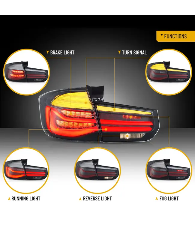 BMW 3 serie F31 Full LED achterlichten Zwart