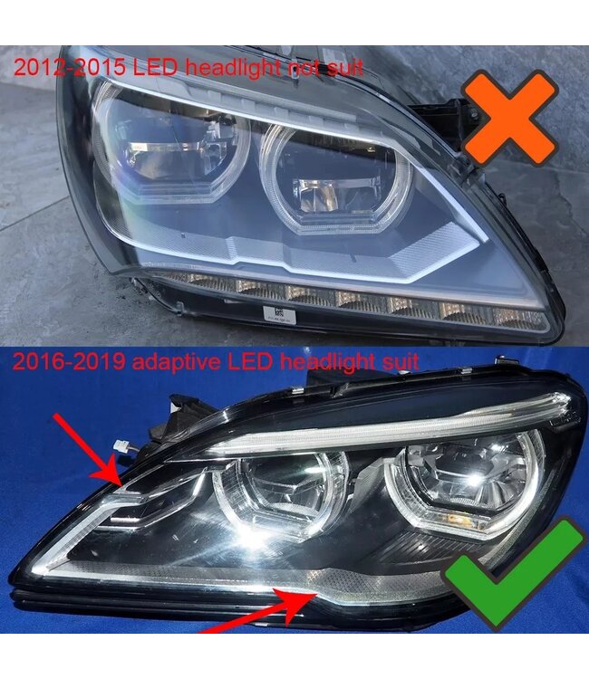 XEOD CSL LED DRL angel eyes modules Geel geschikt voor BMW 6 Serie F06 - F12 - F13 - 4 stuks - Adaptive LED koplampen LCI - Complete set