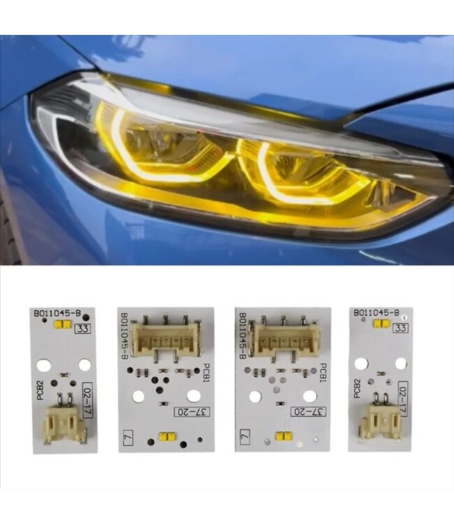 XEOD CSL LED DRL angel eyes modules Geel geschikt voor BMW 1 Serie F52 - Voor LED koplampen - 4 stuks - Complete set